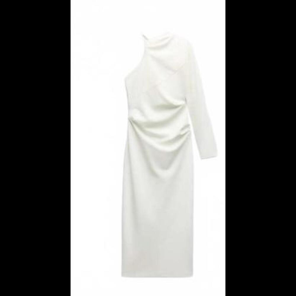 Zara - Assymetric one-shoulder Choker MIDI Dress, size XS
